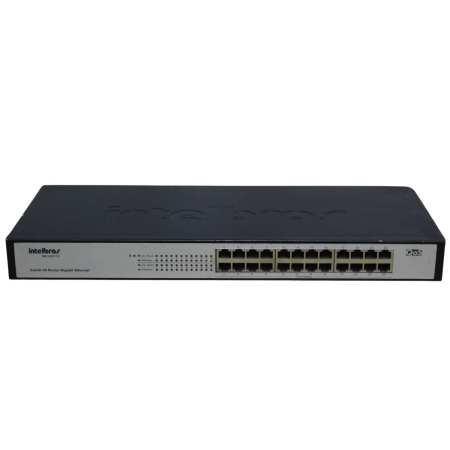 SWITCH GIGABIT INTELBRAS SG 2400 QR 24 PORTAS SEM SFP SEMINOVO