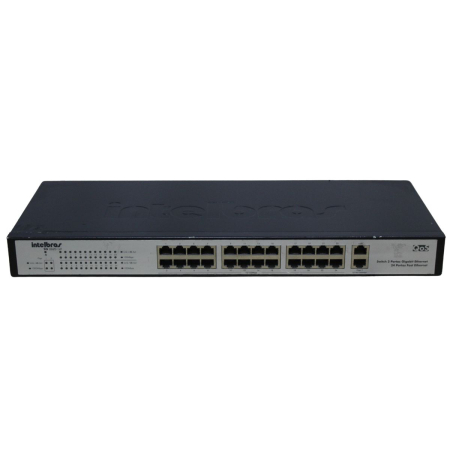 SWITCH GIGABIT INTELBRAS SG 2620 QR 24 PORTAS E 02 SFP SEMINOVO